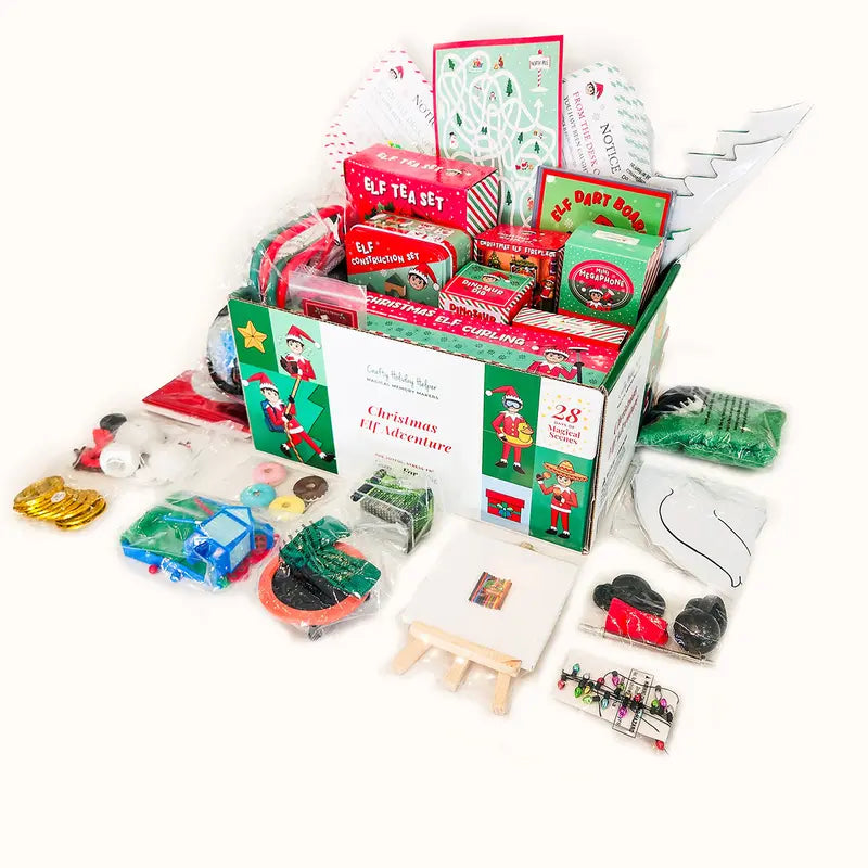 Christmas Elf Adventure Kit - Crafty Holiday Helper - 28 Days Shelf Decoration