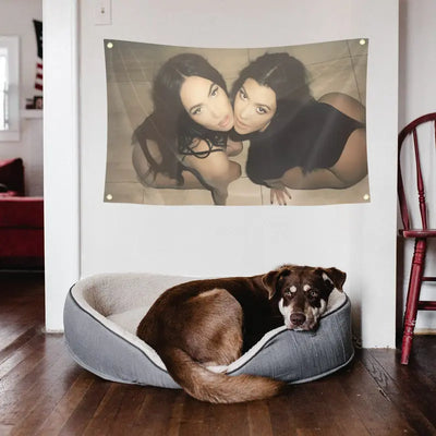 Meghan & Kourtney Flag Tapestry for Bedroom Living Funny Decor Gift Hanging