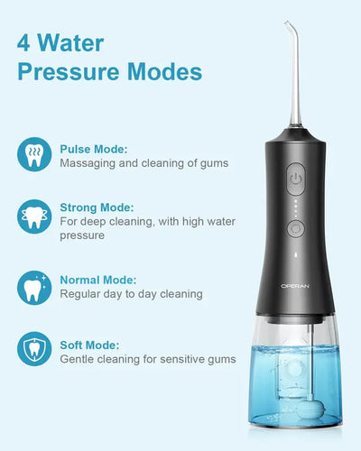 Operan Water Flosser with 4 Cleaning Modes,Cordless Oral Irrigator