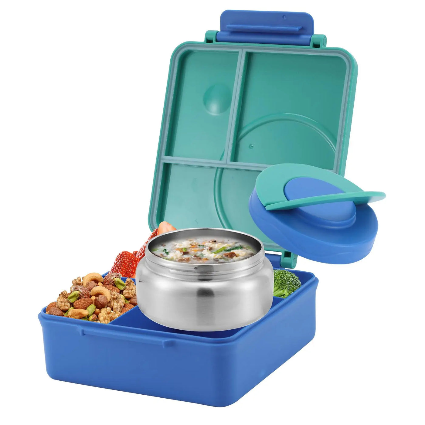 Portable Bento Box Lunch Container with Soup Bowl - Durable Food Storage for Kids and Travel