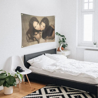 Meghan & Kourtney Flag Tapestry for Bedroom Living Funny Decor Gift Hanging