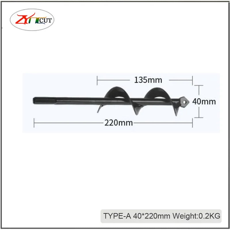 Garden Planter Spiral Drill Bit with Hex Shaft Auger for Yard Gardening - Planting Post Hole Digger