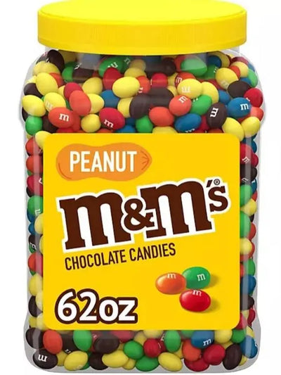 M&M'S Peanut Milk Chocolate Candy - 62 Ounce Jar