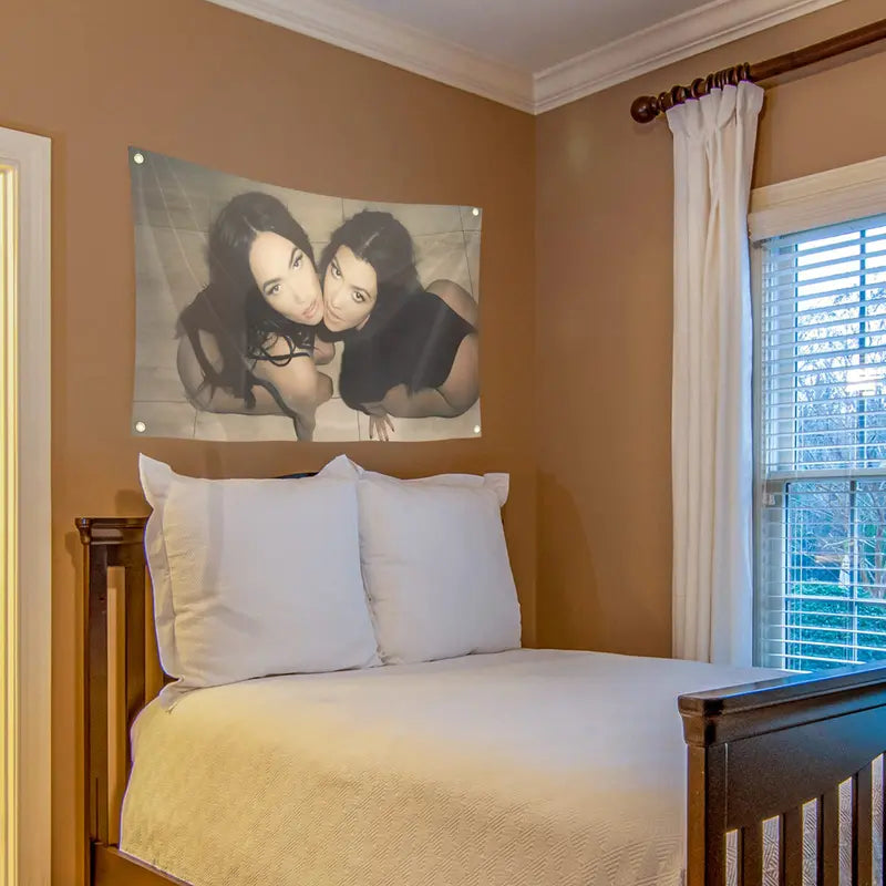 Meghan & Kourtney Flag Tapestry for Bedroom Living Funny Decor Gift Hanging