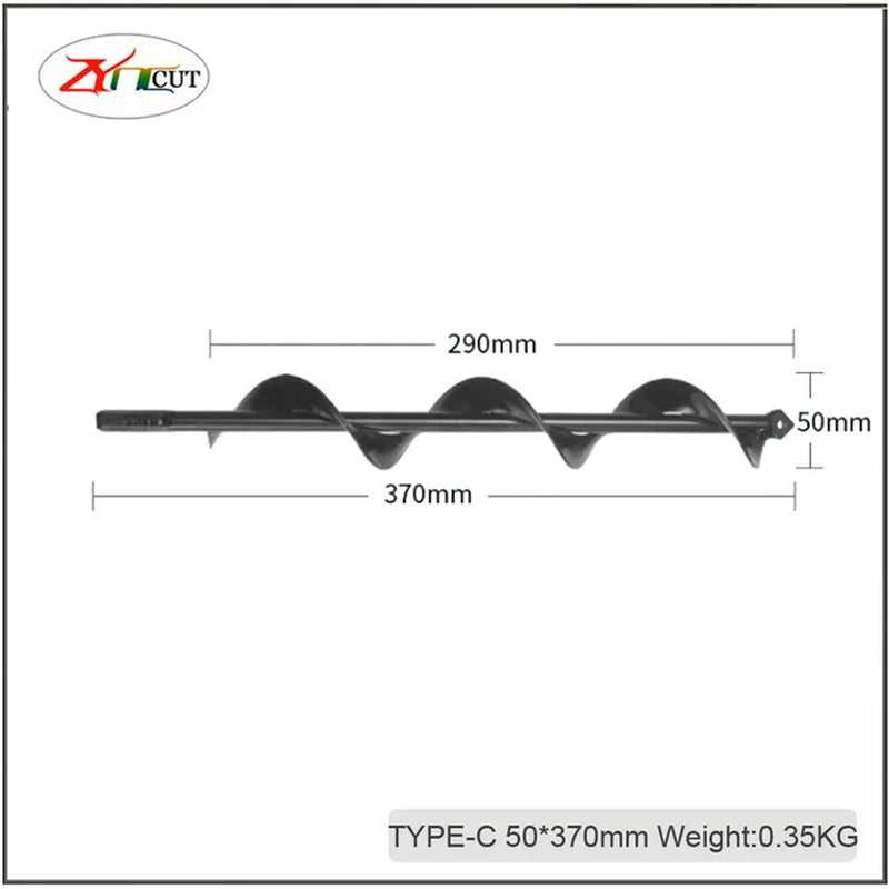 Garden Planter Spiral Drill Bit with Hex Shaft Auger for Yard Gardening - Planting Post Hole Digger