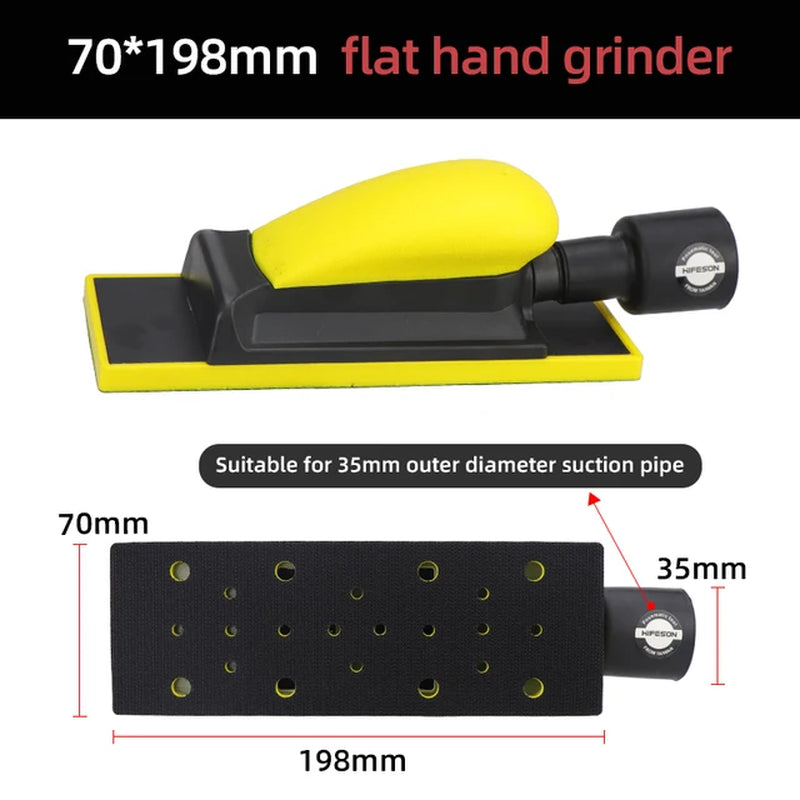 Handheld Manual Sander with Dust Extraction for Metal and Wood Work