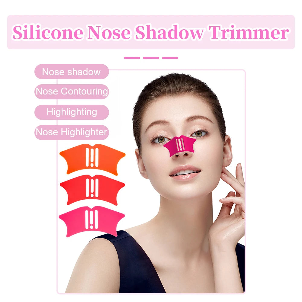 Silicone Nose Shadow Tool Nose Contour Stencil Multifunctional Eyeliner Assist Eyelash Extension Pads Makeup Helper Makeup Tools