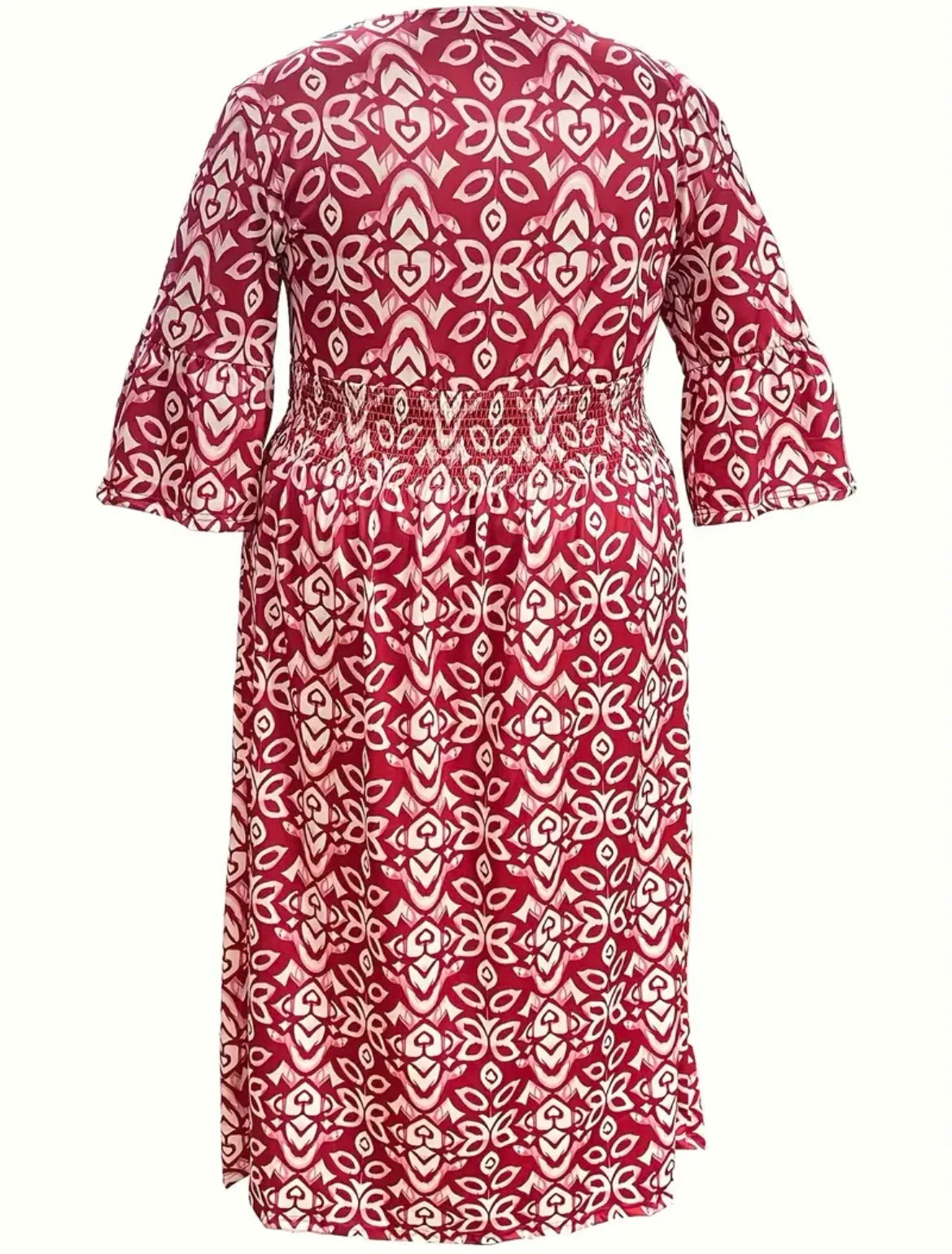 2024 Summer Bohemian Casual V-Neck Floral Wrap Dress for Women