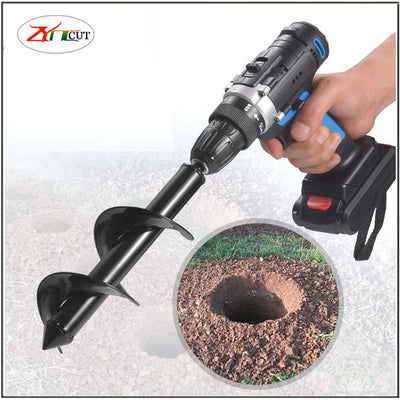 Garden Planter Spiral Drill Bit with Hex Shaft Auger for Yard Gardening - Planting Post Hole Digger