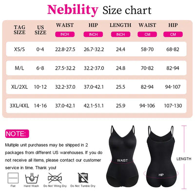 Seamless V Neck Camisole Bodysuits for Women by Nebility