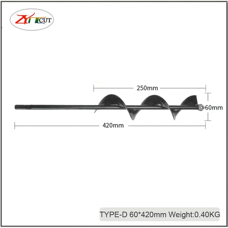 Garden Planter Spiral Drill Bit with Hex Shaft Auger for Yard Gardening - Planting Post Hole Digger