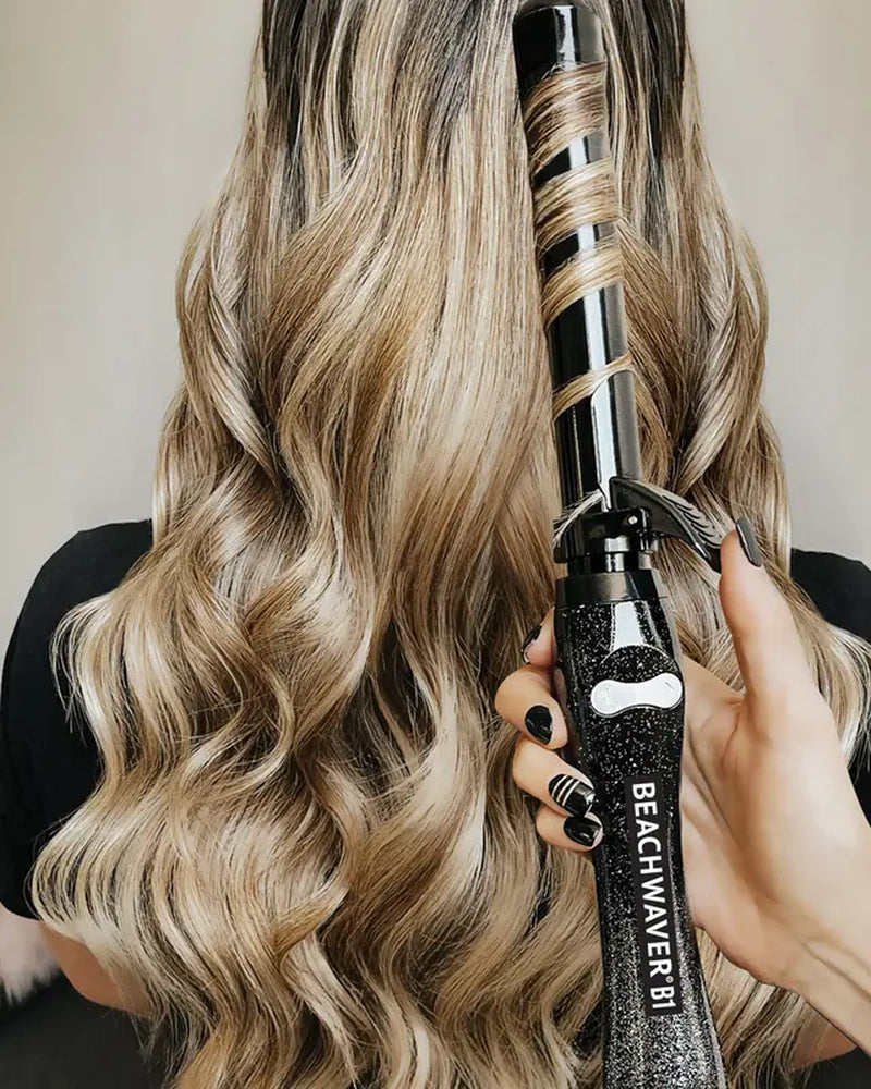 Beachwaver B1 Rotating Curling Iron - Black Glitter