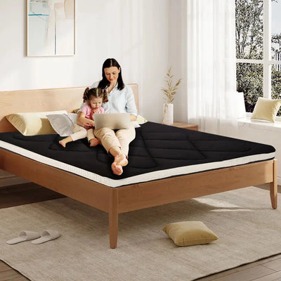 Japanese Floor Mattress Futon Mattress, 3.5" Thick Sleeping Pad, Foldable Roll-Up Mattress for Kids Floor Lounger, Bed, Couches, and Sofas