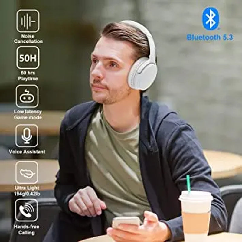 Srhythm NC25 Wireless Headphones with Bluetooth 5.3 and Noise Cancelling Technology