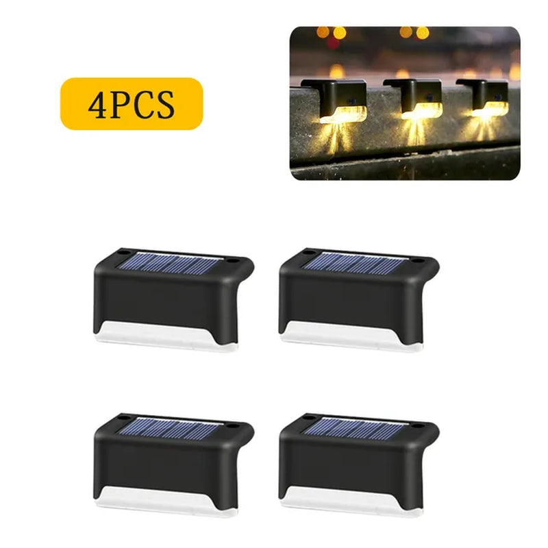 Solar LED Lights Outdoor Garden Light Stairs Deck Lamp Solar Lights Waterproof Solar Step Light for Patio Yard Garden Decor