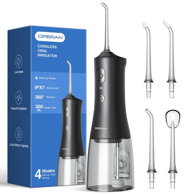 Operan Water Flosser with 4 Cleaning Modes,Cordless Oral Irrigator