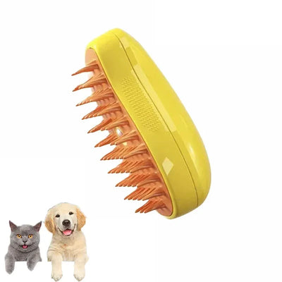 3-In-1 Electric Pet Grooming Tool: Steamy Brush, Massager, and Shedding Comb for Cats & Dogs