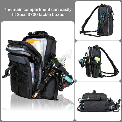 Fishing Backpack with Rod Holder Fishing Tackle Bag Fishing Gear Bag