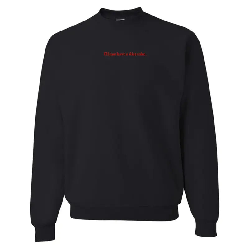 Embroidered Crewneck Sweatshirt with 'I'll Just Have a Diet Coke' Design