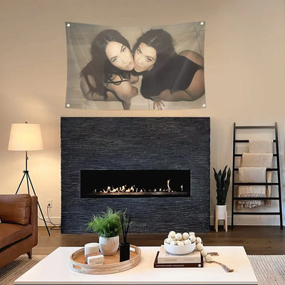 Meghan & Kourtney Flag Tapestry for Bedroom Living Funny Decor Gift Hanging