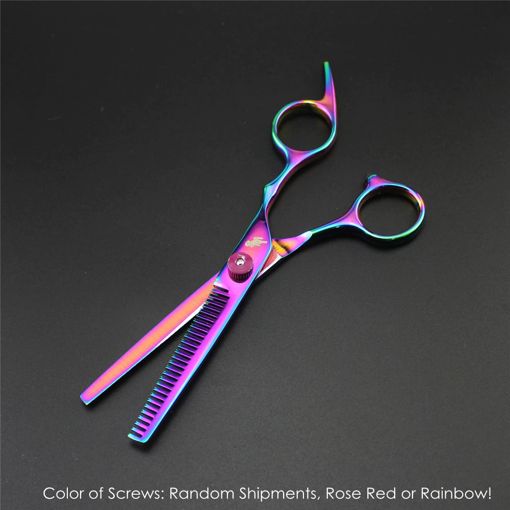 Professional 7.0 Inch Pet Grooming Scissors Set with Straight, Thinning, and Curved Shears + Comb