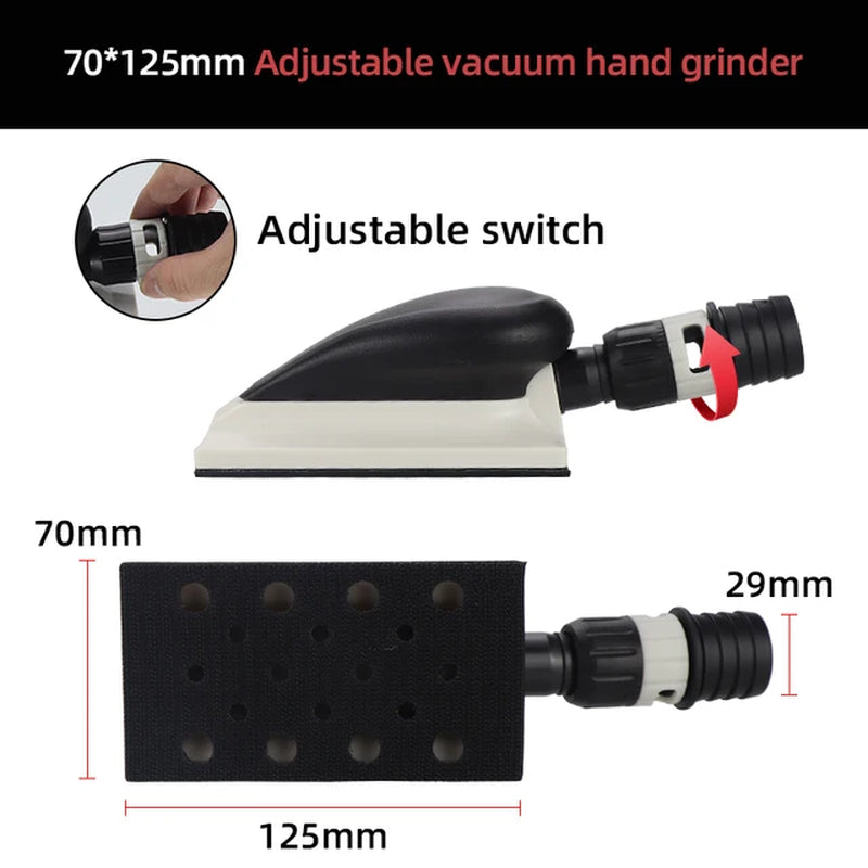 Handheld Manual Sander with Dust Extraction for Metal and Wood Work