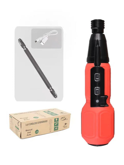 Maizhe Rechargeable Electric&Manual Duo Screwdriver 3.6V Cordless Mini Power Tool with LED Light for DIY Household