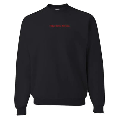 Embroidered Crewneck Sweatshirt with 'I'll Just Have a Diet Coke' Design