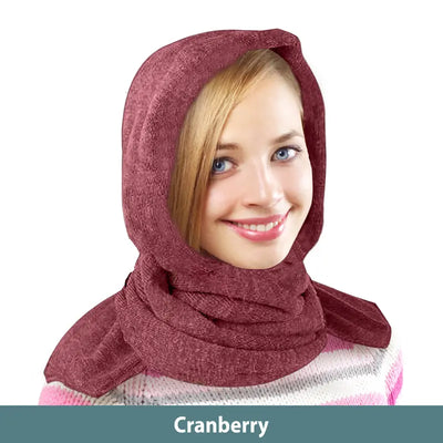 35° below 3-In-1 Hooded Scarf Is Warm and Cozy. Wear as a Scarf, Hoodie and Wrap. Lined with Soft Microfleece and Acrylic Knit. Keeps You Comfortable and Warm in Cool Weather. Easy to Wear, 53” Scarf Length Wraps Easily around Neck and Shoulders.