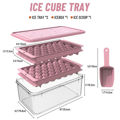 Ice Ball Mold Set with Ice Cube Tray, Scoop, and Storage Box - Perfect Dad Gift for Home Kitchen, Summer Gadgets