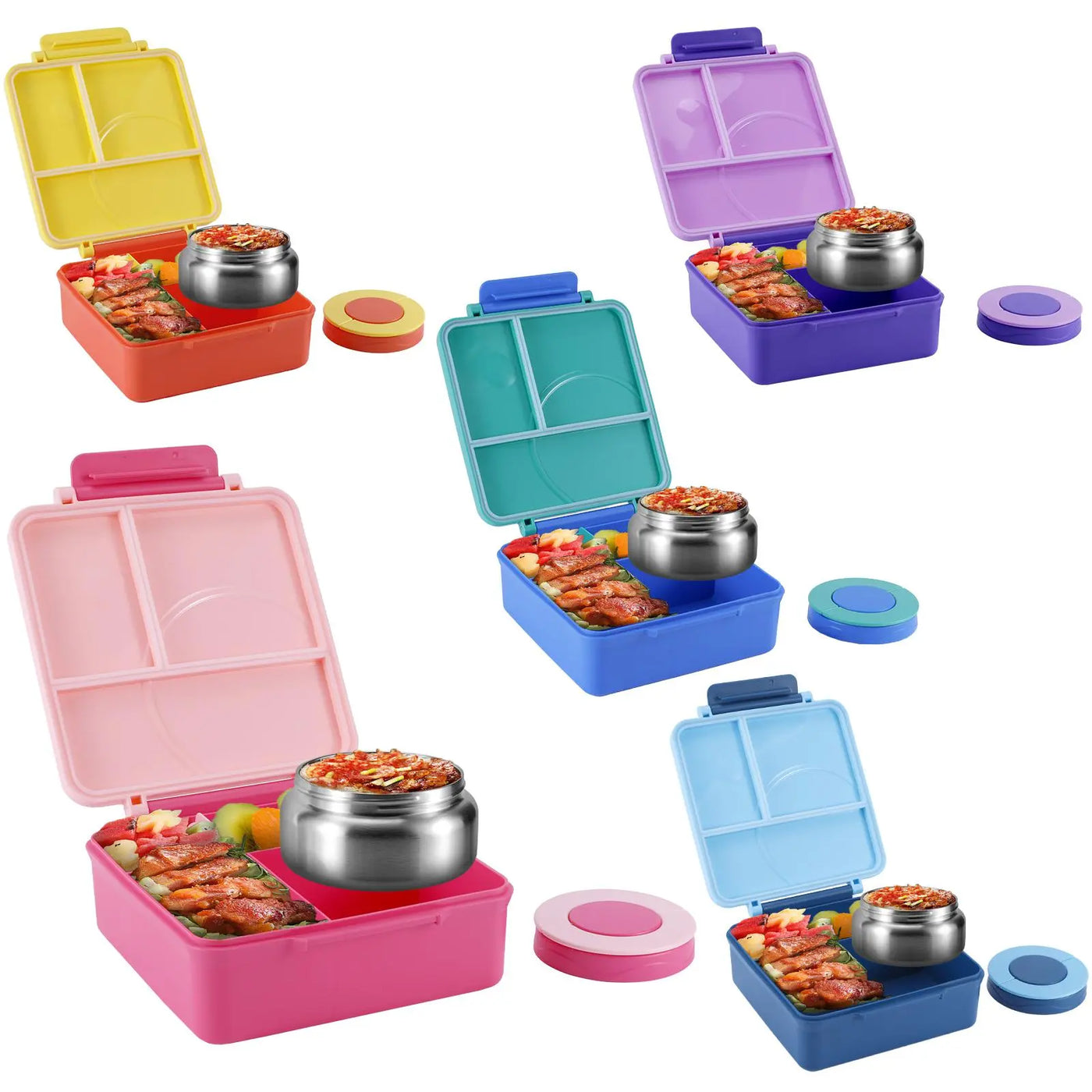 Portable Bento Box Lunch Container with Soup Bowl - Durable Food Storage for Kids and Travel