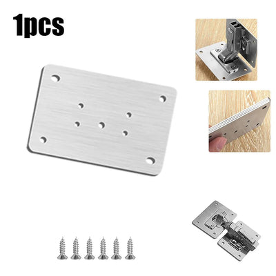 Kitchen Cupboard Door Hinge Repair Plate Kit with Mounting Plate and Fixing Brackets