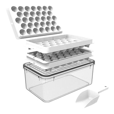 Ice Ball Mold Set with Ice Cube Tray, Scoop, and Storage Box - Perfect Dad Gift for Home Kitchen, Summer Gadgets