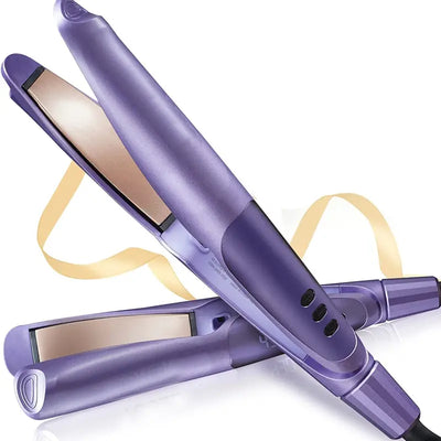 2-In-1 Hair Straightener and Curler - Professional Styling Tool with Comfort Smooth Finish