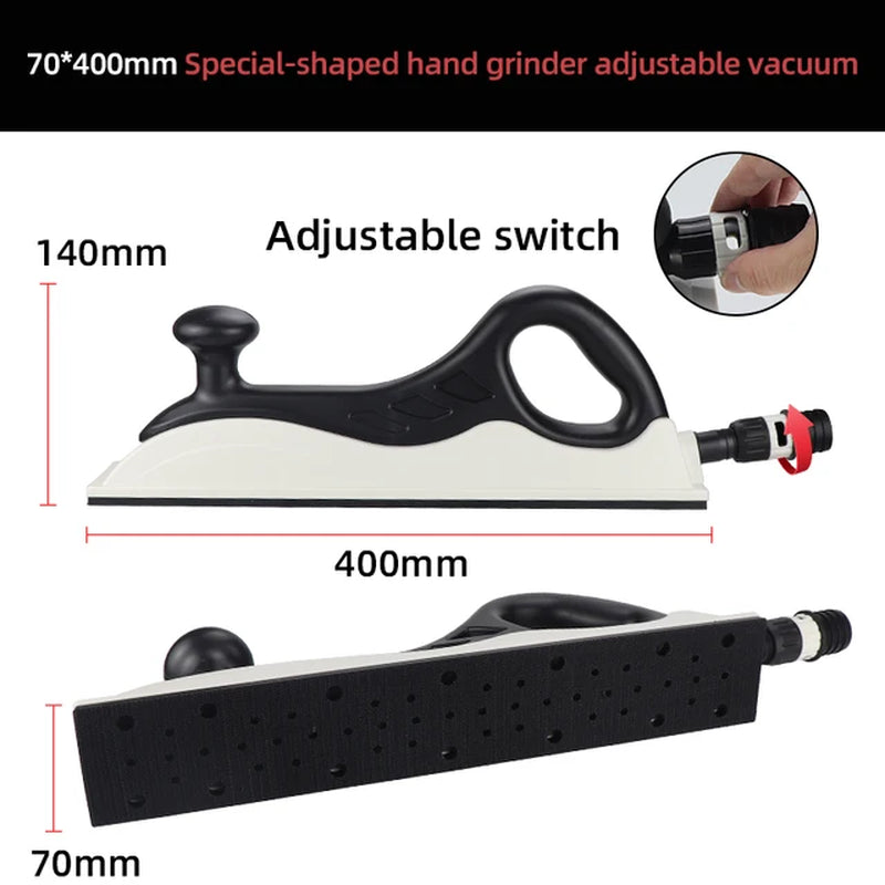 Handheld Manual Sander with Dust Extraction for Metal and Wood Work